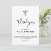 Carte commémorative Merci funéraire (Debout devant)