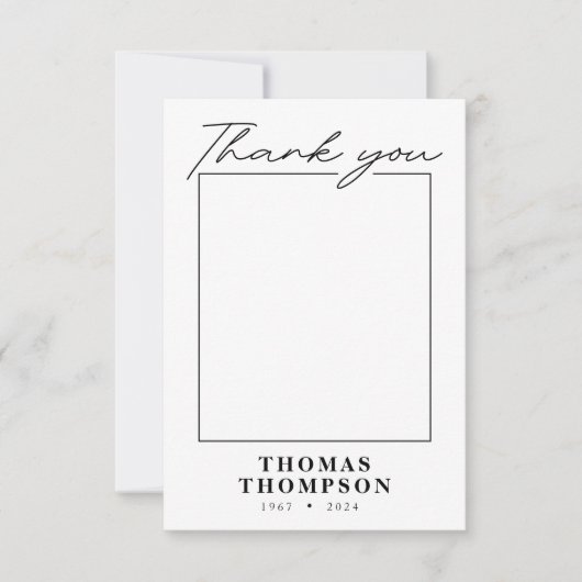 Carte commémorative Merci funéraire simple (Devant)