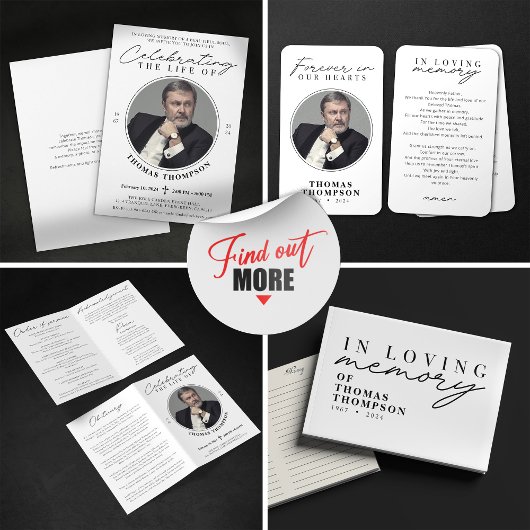 Carte commémorative Merci funéraire simple