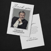 Carte commémorative Merci funéraire simple