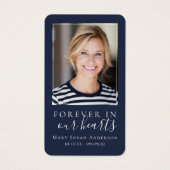 Carte commémorative Navy Blue Forever dans nos coe (Devant)