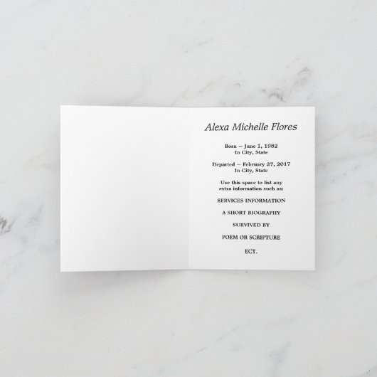 carte commémorative (noir) (Intérieur)