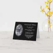 carte commémorative (noir) (Fleur jaune)