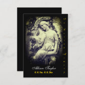 Carte commémorative ou funéraire - avec Ange (Devant / Derrière)