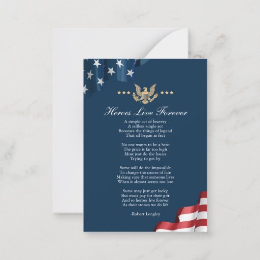 Carte commémorative patriotique (Dos)