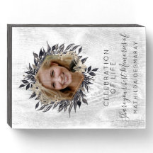 Carte commémorative personnalisée Elégant Mémorial