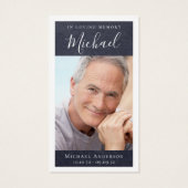 Carte commémorative photo pour toujours dans nos c (Dos)