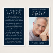 Carte commémorative photo pour toujours dans nos c (Devant & derrière)