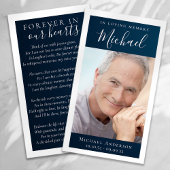 Carte commémorative photo pour toujours dans nos c