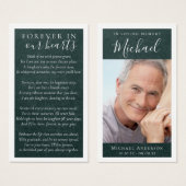 Carte commémorative photo pour toujours dans nos c (Devant & derrière)