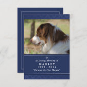 Carte commémorative pour animaux de compagnie 3,5 (Devant / Derrière)