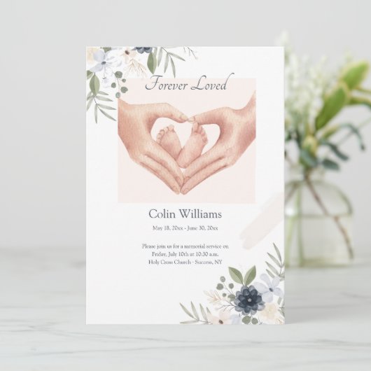 Carte commémorative pour bébé adoré (Debout devant)