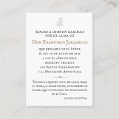 Carte commémorative Recordatorio (Devant)