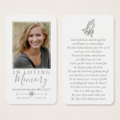 Carte commémorative simple personnalisée (Devant & derrière)