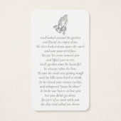 Carte commémorative simple personnalisée (Dos)