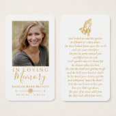 Carte commémorative simple personnalisée (Devant & derrière)