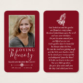 Carte commémorative simple personnalisée (Devant & derrière)