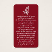 Carte commémorative simple personnalisée (Dos)