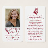 Carte commémorative simple personnalisée (Devant & derrière)