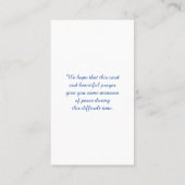 Carte commémorative Sympathy Picture Remembrance C (Dos)