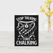 Carte Commencer à marquer Funny Pool Player Billard 8 bo (Fleur jaune)