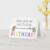 CARTE COMMENCER CHAQUE JOUR (Fleur jaune)