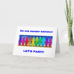 CARTE COMMENCER LA FÊTE POUR CÉLÉBRER NOTRE ANNIVERSAIRE