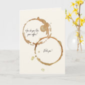 Carte Comment aimez-vous votre café plié (Fleur jaune)