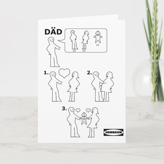 Carte Comment assembler une feuille d'instructions papa (Devant)