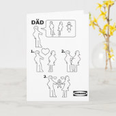 Carte Comment assembler une feuille d'instructions papa (Fleur jaune)