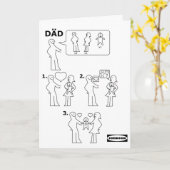 Carte Comment assembler une feuille d'instructions pour  (Fleur jaune)