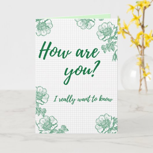 Carte Comment Ça Va ? Penser À Vous (Fleur jaune)