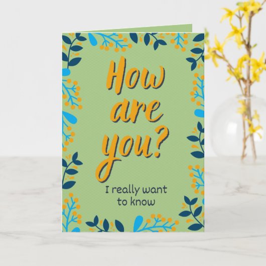 Carte Comment Ça Va ? Penser À Vous (Fleur jaune)