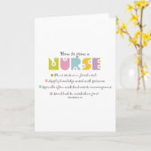 Carte Comment cultiver une infirmière (Fleur jaune)