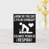 Carte Comment Dites-Vous C.p.r En Espagnol_ Calmate Y Re (Fleur jaune)