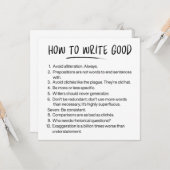 Carte Comment écrire correctement (Devant/Arrière en situation)