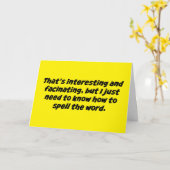 Carte Comment épeler la citation de procès-verbal (Fleur jaune)