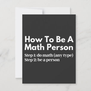 Carte Comment être une personne mathématique