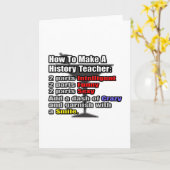 Carte Comment faire un enseignant d'histoire (Fleur jaune)