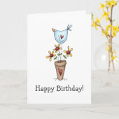 Carte Comment fait votre jardin développez-vous · Oiseau (Fleur jaune)