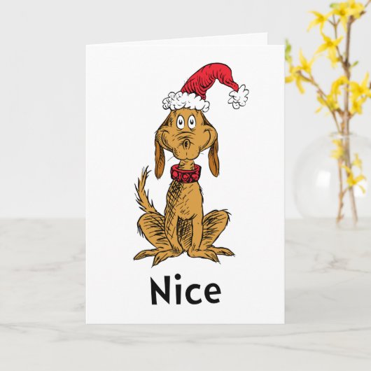 Carte Comment Grinch Stol Christmas | Max est Nice (Fleur jaune)