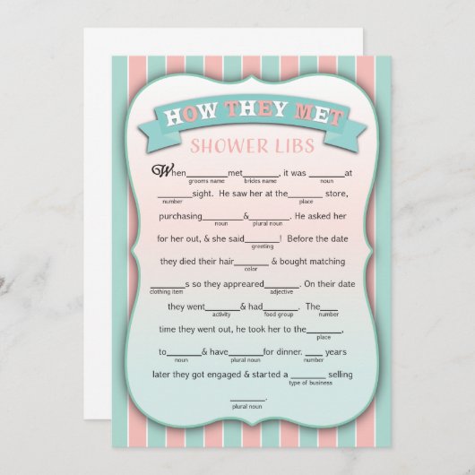 Carte Comment Ils Ont Rencontré Les Lèvres De Douche Drô (Devant / Derrière)