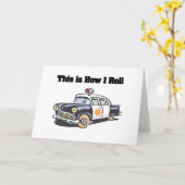 Carte Comment je roule (voiture de police) (Fleur jaune)