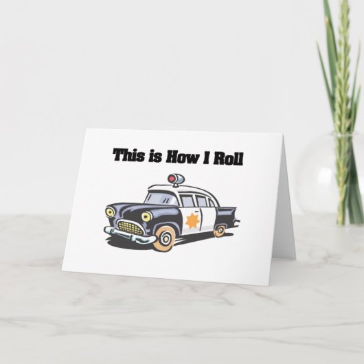 Carte Comment je roule (voiture de police) (Devant)