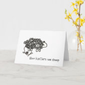 Carte Comment les tricoteurs voient des moutons (Fleur jaune)