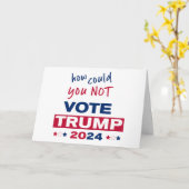Carte Comment ne pas voter TRUMP 2024 (Fleur jaune)