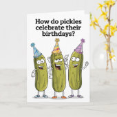 Carte Comment Pickles Célébrent-Ils Leur Anniversaire Dr (Fleur jaune)