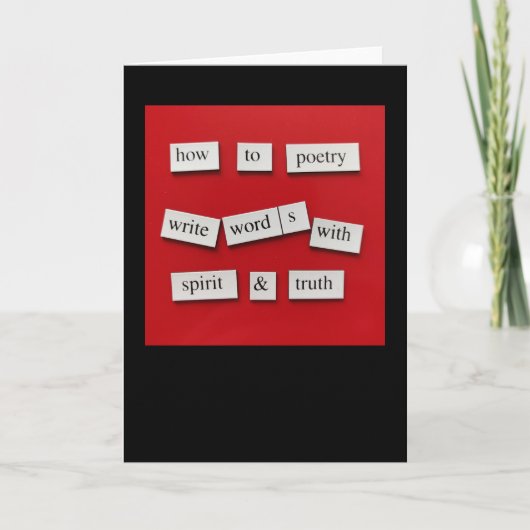 Carte Comment Poésie (Devant)