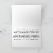 Carte COMMENT PUIS-JE DIRE ÇA ? Anniversaire en retard (Intérieur)