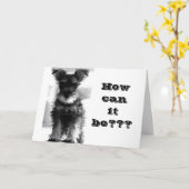 CARTE COMMENT PUIS-JE VOUS DIRE ***BONHEUR ?*** (Fleur jaune)